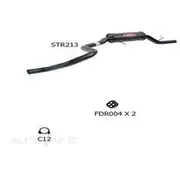 Redback Sports Pipes to suit Ea-El Au Falcon Wagon Tp 21/2" With Dual Brackets - STR213TP