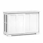 New Buffet Sideboard Cabinet White Doors Storage Shelf Cupboard Hallway Table Wh