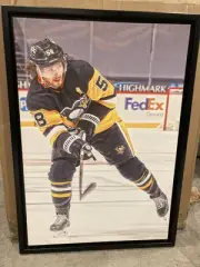 Pittsburgh Penguins Kris Letang 20”x29” Framed Photo Canvas