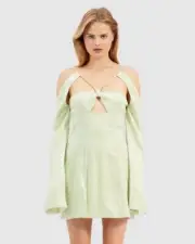 BNWT ALICE MCCALL LIME CREAM NIGHT SKY MINI DRESS - SIZE 12 AU/8 US (RRP $450)