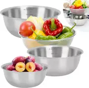 4 Pack Mixing Bowls Colander Set, Stainless Steel Mixing Bowl and Colander Strai