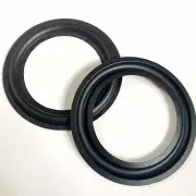 2 Replacement 4" Speaker Rubber Surrounds For Speaker Edge Repair Black 99mm