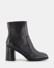 Shelly Shen Blossom/Black Leather Womens Boots 10