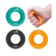 Hand Grip Strengthener, Forearm, Fingers Exerciser - Silicone Rings for TGO-3A