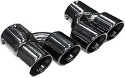 Car Quad Exhaust Tip Compatible For BMW G22 G23 G26 M440i 2021-2024 Dual Exhaust Tips Muffler Tip Exhaust System Nozzle Tailpipe(Black)