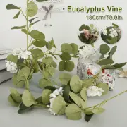 180CM Artificial Eucalyptus Garland Simulation Faux Plants Vines Hanging teOqc