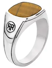 [Rebel & Rose] Square Tiger Ring in Silver
