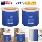 1/2X Portable Bath Folding Bathtub Inflatable Cold Therapy Hot Tub Spa Bucket AU