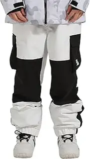 [CLSQLXYJZC] Winter Men's and Women's Ski Pants, Thickened Stitching Large Pockets Warm, Windproof and Waterproof Snow Pants, for Outdoor Unisex Walking Snowboard Pants
