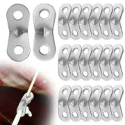 Rope Tensioner Aluminum Alloy [20PCS] - Guyline Cord Adjusters - [Silver-1.57IN]