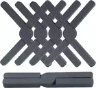 4 Pack Foldable Silicone Trivet Mats Heat Resistant Hot Pot Holder for Kitchen