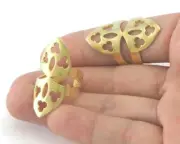 Clubs marquise statement adjustable ring Raw brass (5 - 8US inner size) 4342