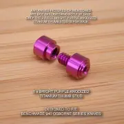Benchmade 940 OSBORNE Custom Titanium Thumb Stud Set Anodized BRIGHT PURPLE