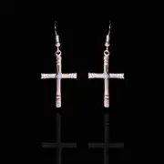 Luyu Sterling Silver & Turquoise Sun Ray Cross Earrings