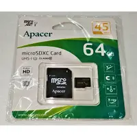 在飛比找蝦皮購物優惠-現貨Micro SD全新未拆封Apacer宇瞻64GB記憶卡