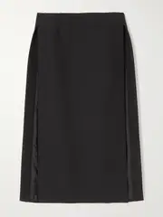 [Valentino Garavani] Valentino Garavani - Wool-cady Midi Skirt - Black - IT38 IT 38 Black