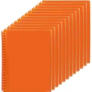 Marbig Refillable Display Book Insert Cover A4 20 Pocket Orange 12 Pack