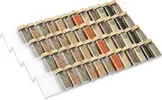 4 Tier-2 Set Spice Organizer for Cabinet, Expandable from 33cm to 66cm Drawer Organizer, Acrylic Pull Out Cabinet, Kitchen Seasoning Jars Drawers Insert (Jars Not Included), Large