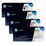 4 Pack HP CE740A-CE743A CE740ACE743A (307A) Original Toner Cartridges [1BK,1C,1M,1Y]