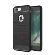 MCC Slim iPhone 8 Plus 7 Pls Carbon Fibre Soft Case Cover Apple 8+ 7+ [Black]