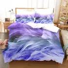 Dream Watercolor Feather Duvet Cover Bedding Set Doona Quilt Cover PillowCase 3D