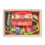 Melissa and Doug - Wooden Farm Magnets - 20 Pieces