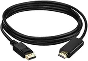 1.8m Black Displayport DP to HDMI Cable Male to Male Full HD 1080P High Speed Display Port