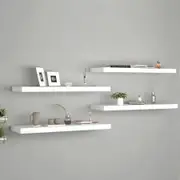 Floating Wall Shelves 4 pcs White 80x23.5x3.8 cm MDF