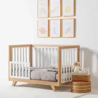 在飛比找momo購物網優惠-【LEVANA】SOHO四合一嬰兒成長床+高密度支撐棉床墊(
