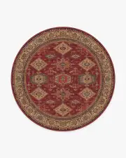 245' Round | Machine Washable Runner Rug | Kid & Pet Friendly | Indoor Rug | Cambria Ruby Rug | Ruggable