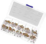 MUCKLILY Electronics Diy Capacitor Kit 600pcs Assorted Values 10p-100nf Ceramic Disc Capacitors Plastic Box