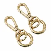 2 Pcs Double Opening Swivel Snap Hook Keychain Clips Hooks Lobster Clasp