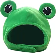 Generic Frog hat Plush Headband Cap Adult Bunny Costume Froggy Lovely Cartoon Novelty Soft Plush Frog Hat Photo Props Dress Up Hat Cosplay Costume Headgear