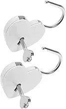 Vaguelly 2Sets Heart Shaped Padlocks Love Locks for Luggage Diary Travel Padlocks for Present for Couples Daughters and Friends