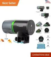 Automatic Fish Feeder - Dispenser - 0.05 Gal & Two Installation Methods