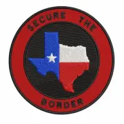 Texas State Flag Embroidered Applique Iron-On/Hook & Loop Patch 4"