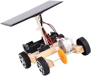 FOYTOKI DIY Car Kit Boys and Girls Educational Toy Circuit Building Set Wooden Electric Vehicle