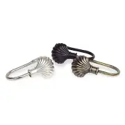 Shell Curtain Holdback Drapery Tieback Hooks (Set of 2) - 3 colors