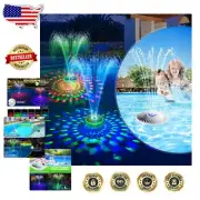 Floating Solar Pool Fountain Light Show - Battery Included & Easy to Install
