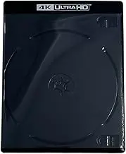 Generic MediaPack4All (4K UHD) Black 12.5mm Double Blu-Ray Case for CD/DVD Storage, Double Capacity (10)