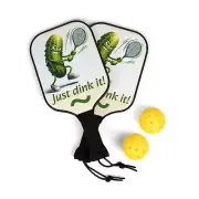 Pickleball Set with Fun "Just Dink It!" Design, Pickleball Gear, Gift for Sports