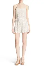 NWT $368 Alice + Olivia 'Cassia' Lace Romper in Size 6!