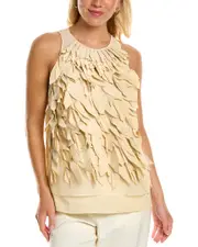 Brunello Cucinelli Petal Silk-Blend Top