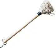 BCOATH Basting Barbecue Mop Brush with Cotton Fiber Head and Long Hardwood Handle for Effortless Sauce Application for Grilling and Roasting Marinades