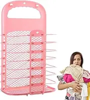 Foldable Laundry Basket,Dangling Wall-Mounted Collapsible Hamper - Waterproof Dirty Clothes Organizer, Tall Folding Laundry Hamper for Washing Machine, Wall, Door