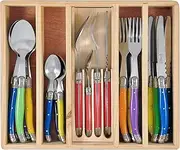 Laguiole Silhouette Cutlery Set of 24 Piece, Multicolour