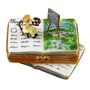 Rochard Limotes Peint Main Trinket Box Book Monet Painting