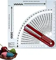 Knitting Needle Gauge,Density Gauge Tool for Knitting | Weaving Counter Calculator Density Rulers for Crocheting Works Crafts Pochy