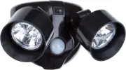 Dual Head Motion Sensor LED Wireless Security Light- Outdoor Porch, Deck, Wind