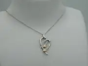 Welsh Clogau Sterling Silver & 9ct Rose Gold Betrayal Heart Pendant
